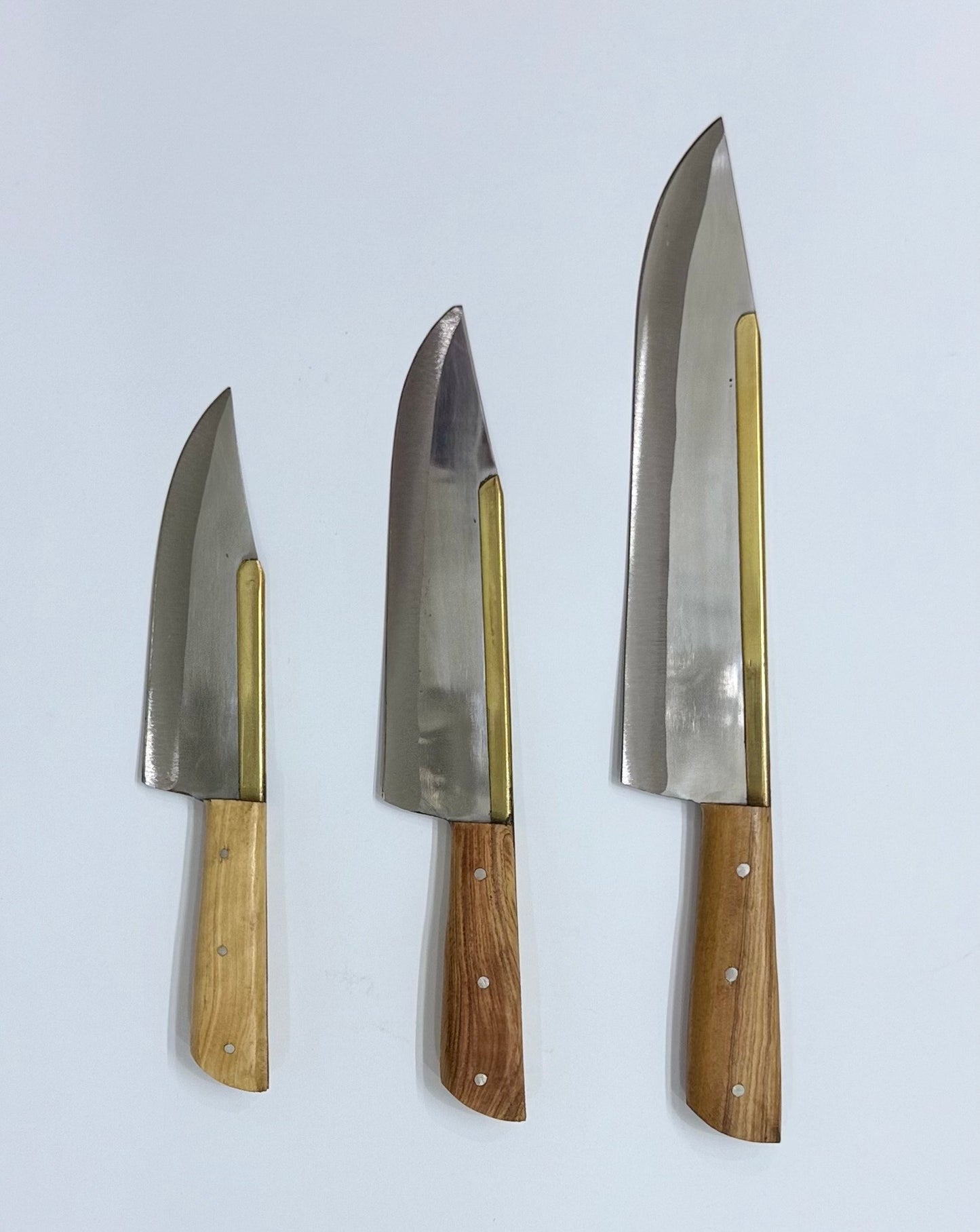 Carbon Steel Kitchen Knife with Wooden Handle