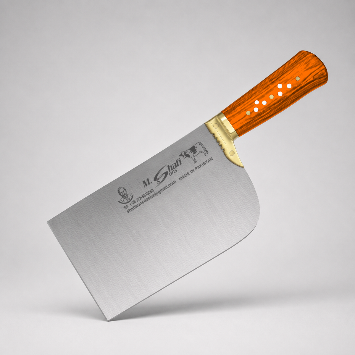 PK-DR™ Heavy Duty Meat Cleaver – Orange Handle