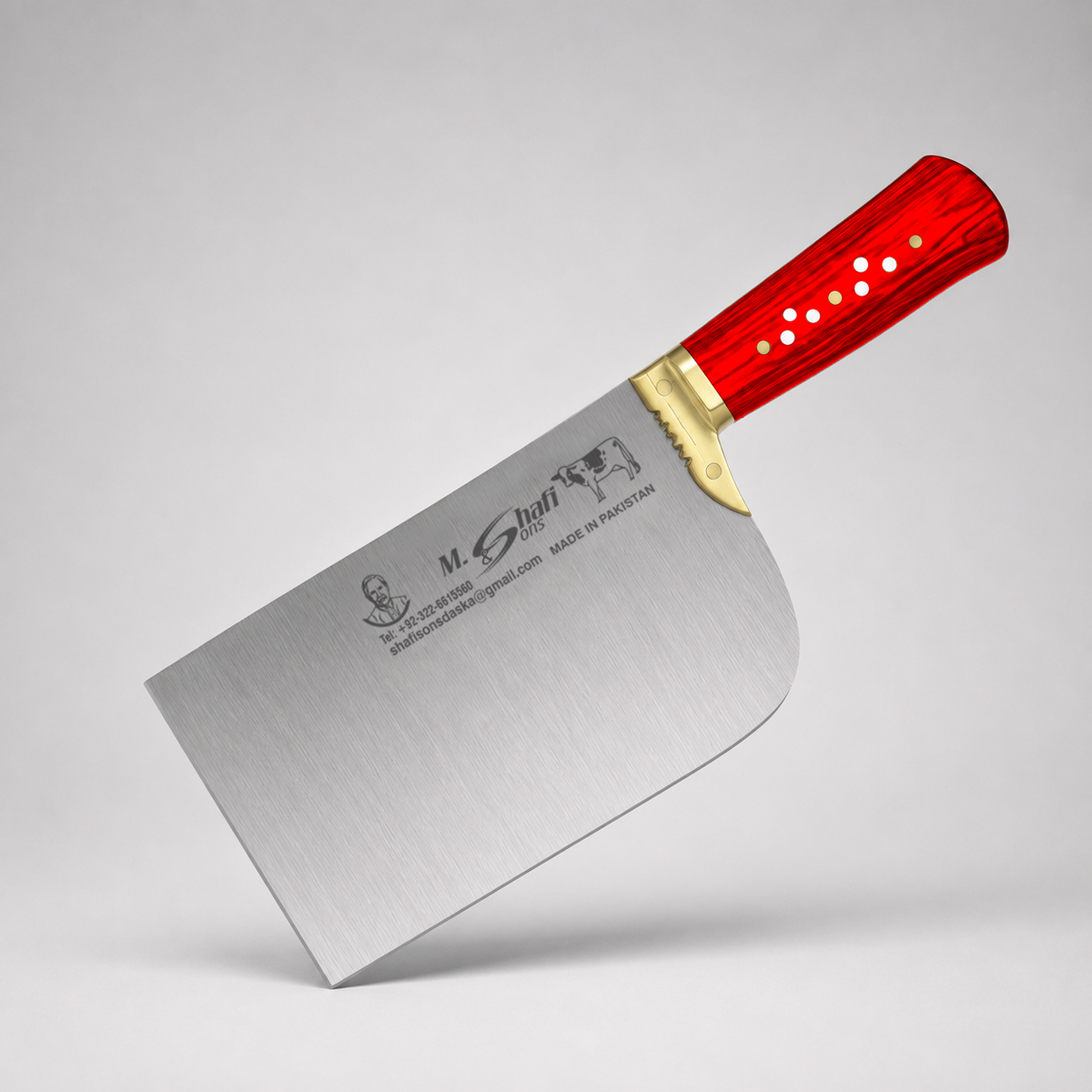 PK-DR™ Heavy Duty Meat Cleaver – Red Handle