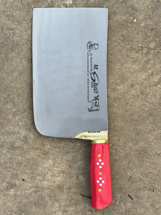 PK-DR™ Heavy Duty Meat Cleaver – Red Handle
